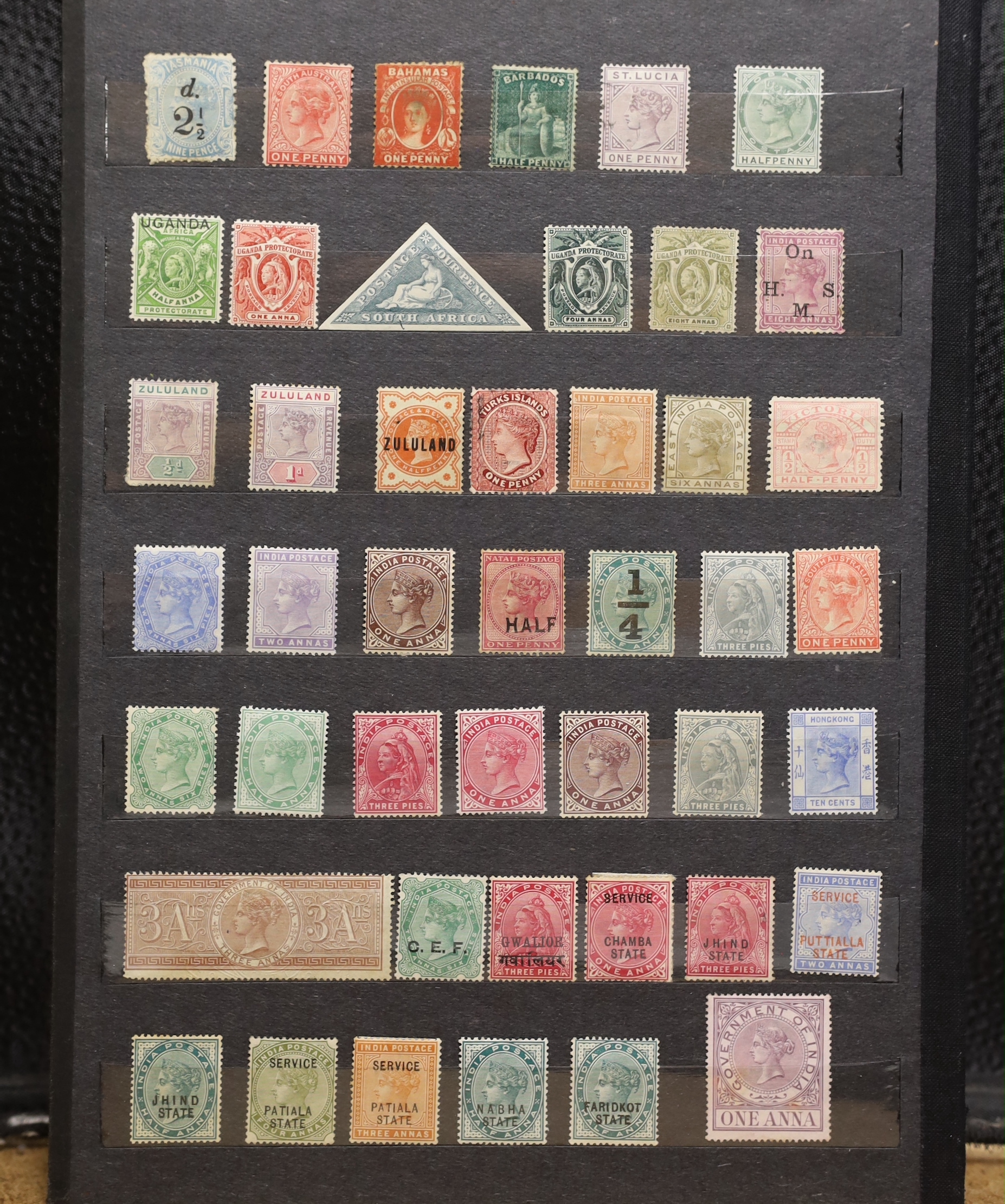 One hundred and nintey mint-mounted Victorian stamps